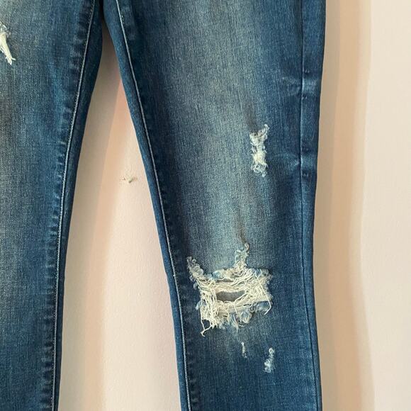 Judy Blue Skinny Fit Medium Wash Distressed Jeans Preppy Women's size 7 / 28 - Picture 5 of 12